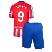 Atletico Madrid Alexander Sorloth #9 Domáci Detský futbalový dres 2024-25 Krátky Rukáv (+ trenírky)